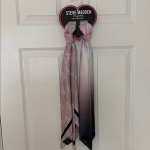 Steve Madden Purple/Pink  Floral & Ombre Twill Scarf Pair
